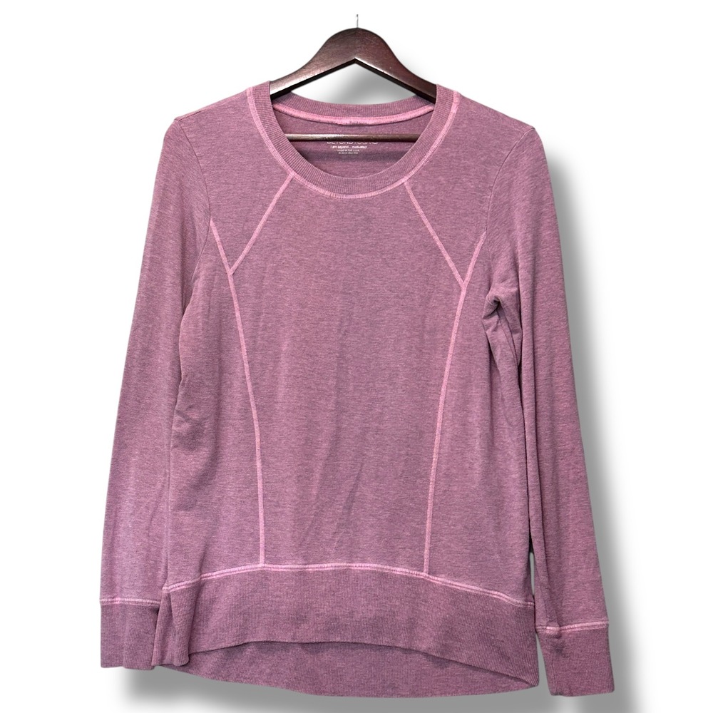Beyond Yoga Mauve Long Sleeve Pullover Top Size S‎ Oversized Wellness Athleisure